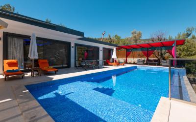Villa Pelit İslamlar - Doğa Manzaralı, Geniş Havuzlu Kiralık Villa