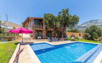 Villa Kayadibi, Jakuzili Geniş Bahçeli Balayı Villası